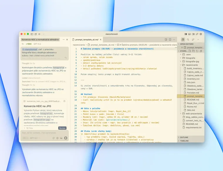 Cursor nie je len pre programátorov: ako som s AI nacenil starožitnosti (a spravil z toho mini-systém)